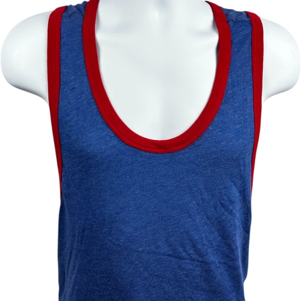 Men's Alternative Apparel Keeper Tank Top - Premium Athletic (Vintage Royal/Red)